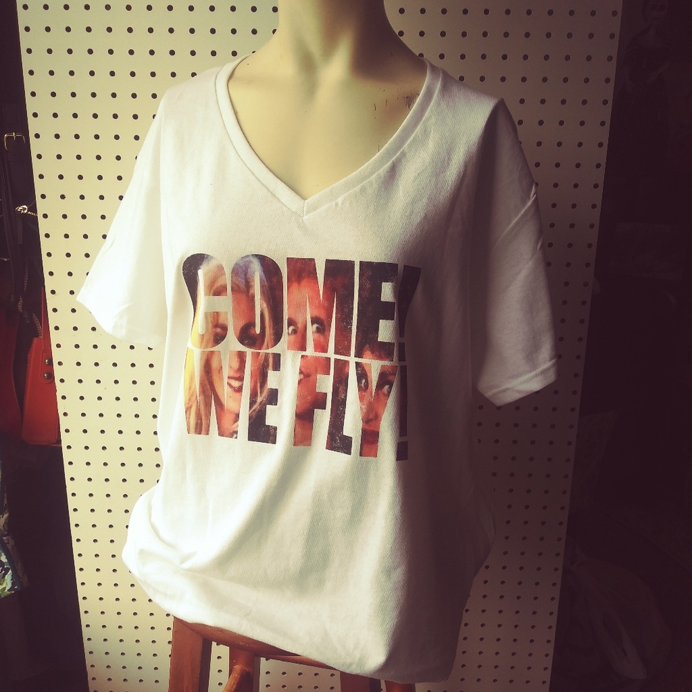 2 Little Brown Girls Customs COME WE FLY! tee